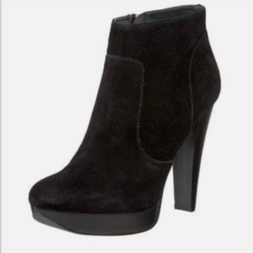Calvin Klein Black suede booties 9M